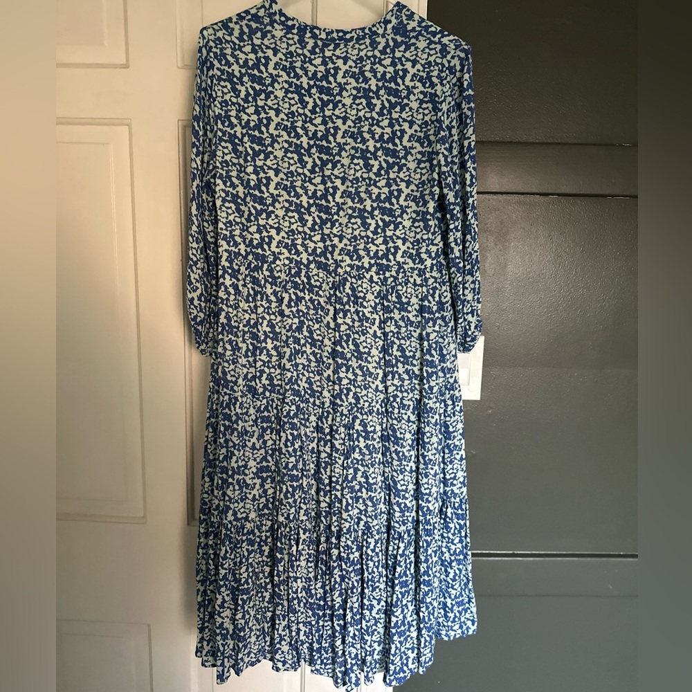 Anthropologie Celina Moon Tiered Midi Dress V-Neck 3/4 Sleeve Boho Cottagecore - Picture 5 of 8